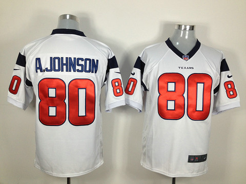 Houston Texans 80 A.Johnson White Game nfl jerseys